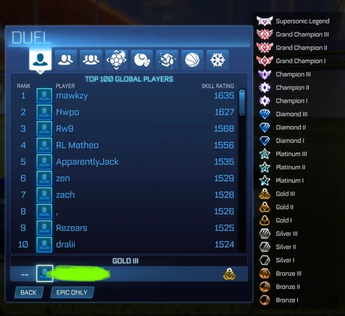 RL1033 // ACCOUNT WITH (EPIC) 238 LvL Email Changeable 29-Cars 73-Wheels Dieci TW Octane TW Zomba TW