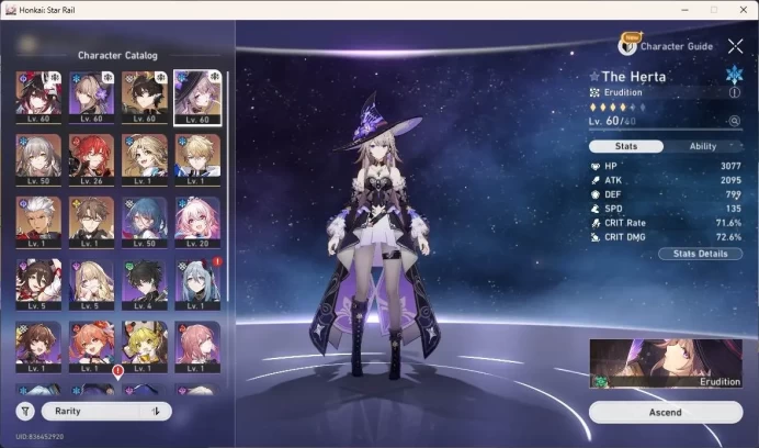 ASIA | TL 45, sparkle harmony, herta, terrae dan heng, the herta, himeko, yanqing, gepard, archer, more check SS HSR179B