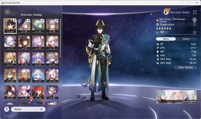 ASIA | TL 66, dan heng, the herta, Anaya, yao guang, lingsa, castorice, clara, luocha, cerydra, sparxia, herta HSR200B