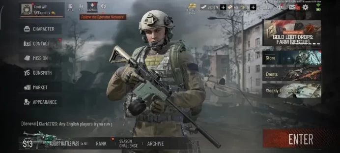 MOBILE|Lv 30|SV 28M|CV 26M|OF AKM,Forest MP5,Abomi Vector 9,Speed SQB M110,AKS74U,AT M4A1,Etc|CN ON|Log Infinite|CheckSS|AB3762