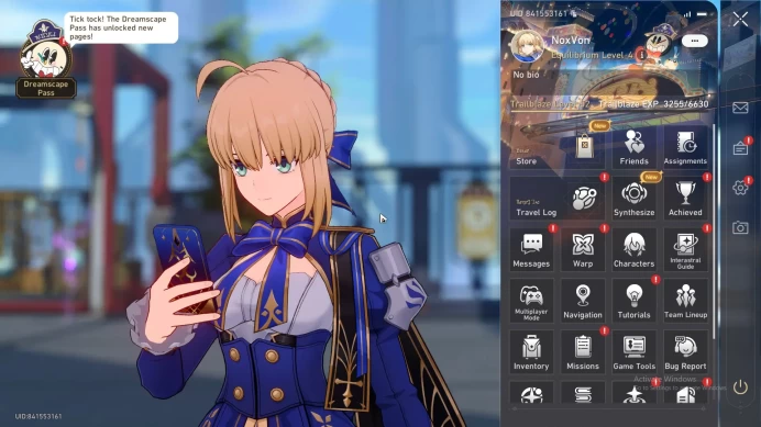 Asia|TL 52|6 Limited|Cyrene,Saber,Kafka,DanHengPT,Archer,Topaz|Female MC||Check SS|Take Mail|HSR224B