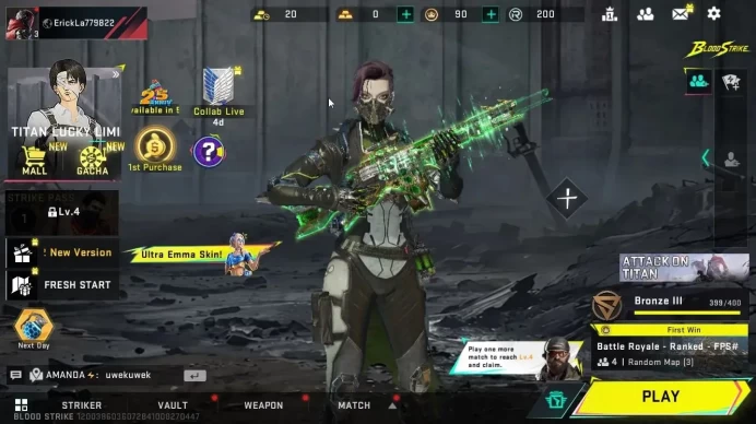 ASIA|1 ETERNAL Thompson-Unplugged Lv2|1 Collab AOT [M4A1-Battle of Faith]|Name Changing-Card|NetEase|CheckSS(BLS5898)