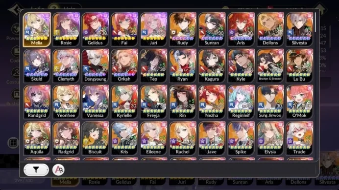 Global |FullEX7(GelidusTC1,MeliaTC3,RosieTC1,Juri,Fai)|53 TC6(Rudy,Sunran,Aris,Dellons,Etc.)|9K Ruby|Netmarble| 7KR083B