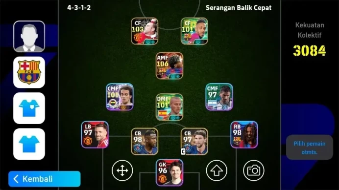 Mobile|PW 3084|Lamine Yamal BigT,Thiago Alcantara Epic,Wayne Rooney Epic,Lionel Messi ShowT|2026|Check SS EFB3046B