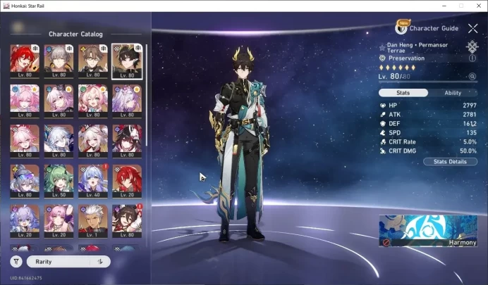ASIA|TL 69|5 PremTeam|16 Limited (Archer)+Sign,Himeko,Castorice,Evanecia,SW999,Cyrene,Sparkle,Etc|Male MC|Take Mail|HSR8583