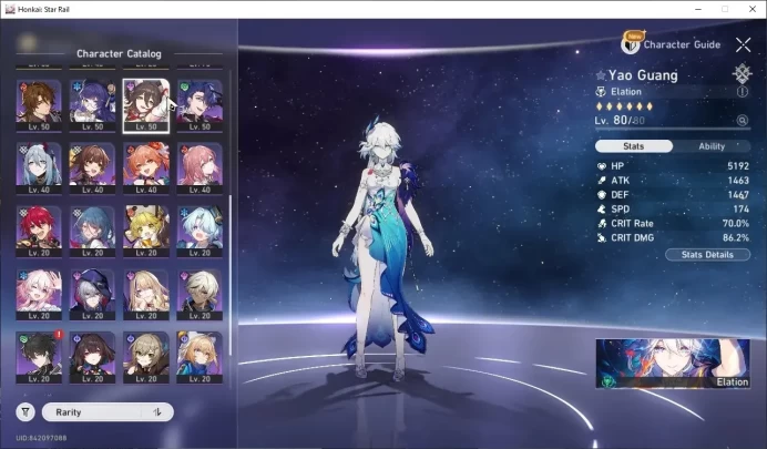ASIA|TL 69|3 PremTeam|11 Limited (Evanescia E1,Silver Wolf,Yao Guang)+Sign,Sparxie,Huohuo,Hysilens,Etc|Male MC|Take Mail|HSR8582