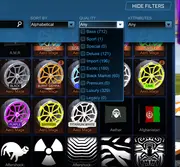 RL1017 // ACCOUNT WITH LUXURY ACC / TW Octane, Fennec, Black / TW Nuke & Apex, Black Splash, 70+ Car's