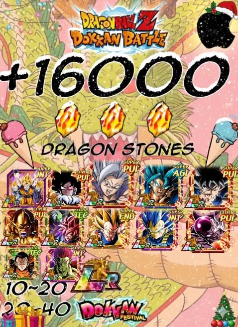  16 000K-17 000K DS  Dragon Ball Z Dokkan Battle GLOBAL [IOS] INSTANT DELIVERY 