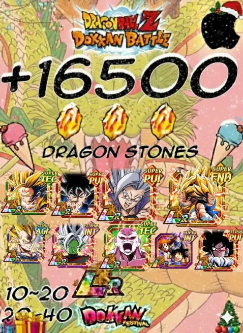 16 500K-17 500K DS  Dragon Ball Z Dokkan Battle GLOBAL [IOS] INSTANT DELIVERY PROMOTION
