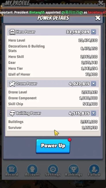 Sv 1280|Power 44.5M|HQ 27|Gold Bricks 2,000|VIP 7|Drone Lv 100|SQ 1: 13.86M,SQ 2: 11.13M,SQ 3: 10.31M|Log Email|Check SS|LW778