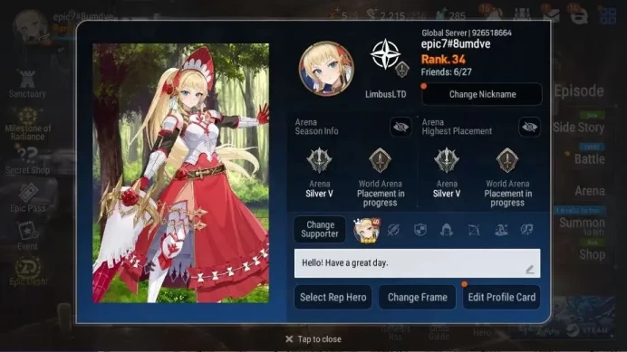 Global Unverif|Starter|850 MM|4 ML(Zio,Peira,Lua,Sezan)+Aki,Tenebria,Iseria Etc.|PoH+Bless ON|Check SS|Stove(ES979Z)