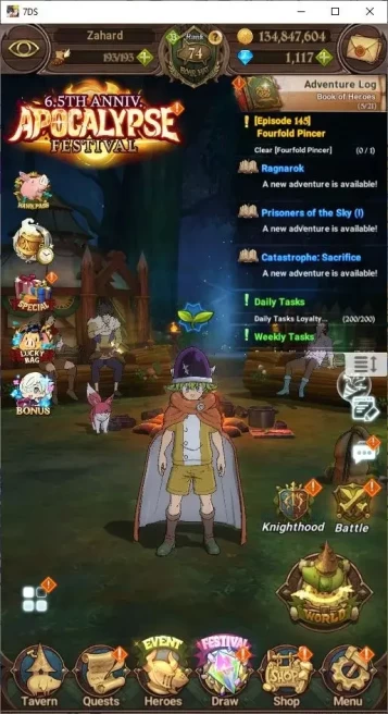 Asia|3.79M Power|1117 Dia|4LR+10UR(NeMeliodas4/6,Gawain2/6,Meresca,Thor,Etc.)|Check SS|CodeOnly(SDS824Z)
