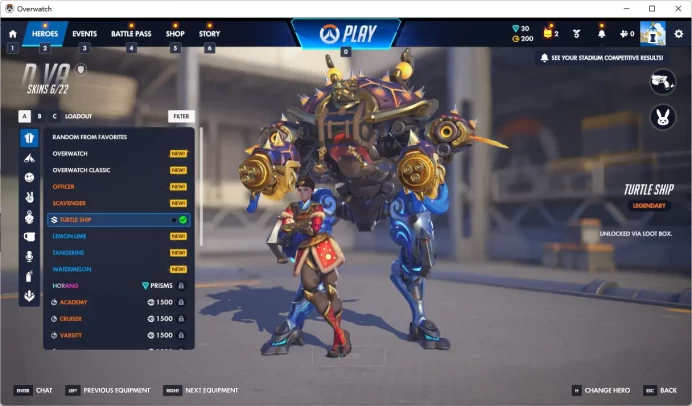 30 MYTHIC PRISMS / Overwatch 1 / CLASSIC LONDON SPITFIRE AWAY / see the picture / Please Read Description / gpmsq
