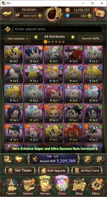 Asia|3.2M Power|180 Dia|3LR+10UR(NeMeliodas3/6,Gawain,Meresca,Thor Etc.)|2Cross IF|1 UR Selector|CodeOnly(SDS823Z)