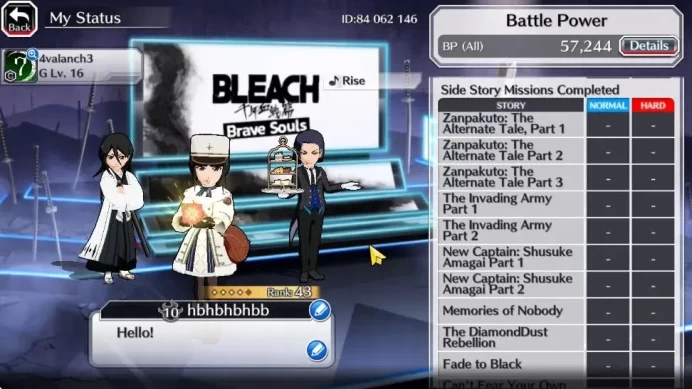 Global | 57K BP+10 Orb | Fresh Story | Nemu Xmas24 | Yumichika TMV | Rukia TYBWL | KlabID | Check SS BBS856B