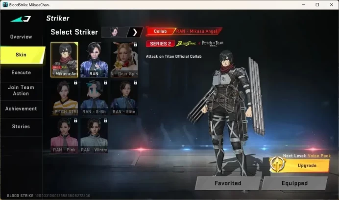 ASIA | Eternal Gun: MP7 Lv.2 | 2 AOT Strikers: Mikasa Angel, Female Titan | 1 Ultra Gun | 2 Ultra Strikers|Check SS BS3102B