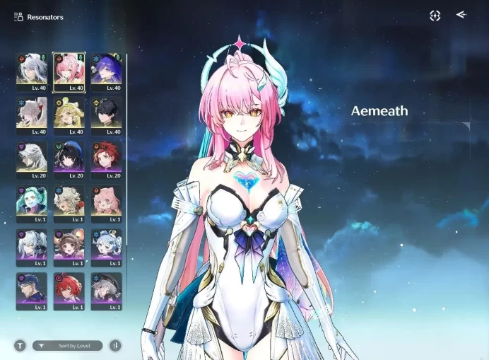SEA|UL 20|Rank 2|4 Lim : Aemeath+sign, Hiyuki, Lucilla, Galbrena, Rebecca|2*5 Weap |1K Ast |KuroLog| TakeMail [WW701Z]