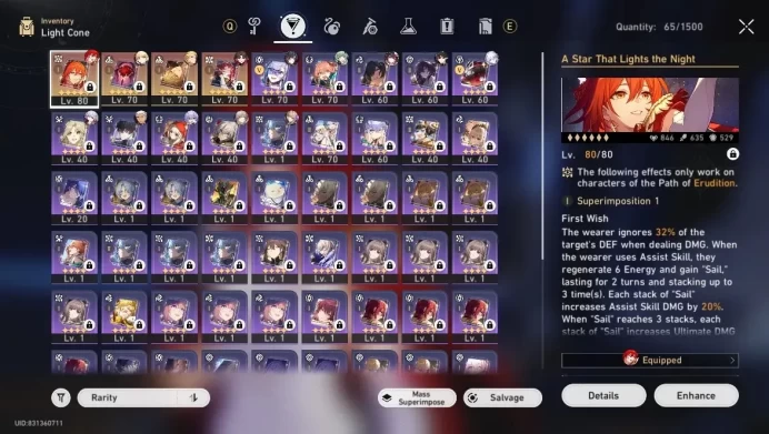 ASIA|TL 65|12 Limited|2 PremTeam|(Himeko Nova,Gilgamesh)+Sign,M Blade,Rin T,Saber,Yao Guang,Sparkle,Archer,Etc|FemaleMC|HSR8592