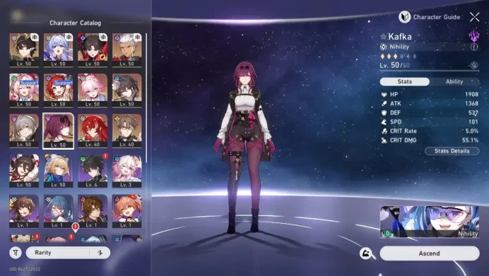 ASIA|TL 36|8 Limited|( Kafka,Evanescia,Rin Tohsaka,Archer,Permansor Terrae,Robin,Argenti,Ruan Mei )|Female MC|Take Mail|HSR8596