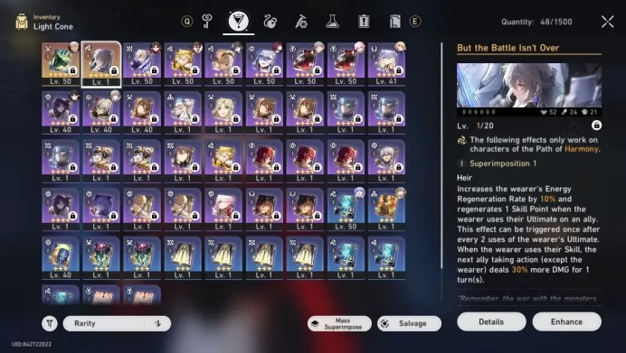 ASIA|TL 36|8 Limited|( Kafka,Evanescia,Rin Tohsaka,Archer,Permansor Terrae,Robin,Argenti,Ruan Mei )|Female MC|Take Mail|HSR8596