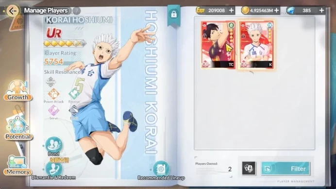 SEA |Lvl 30|1 SP (Hinata Sakura)+Memo|2 UR (Hoshiumi,Kageyama)|7 SSR Lev Haiba,Iwaizumi,Tsukishima,Etc|Log Google|HFH1085