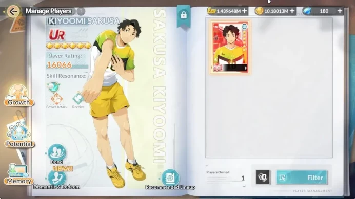 SEA |Lvl 35|2 SP (Akira Kunimi +Memo Asc 2,Ginjima)|1 UR (Sakusa)|9 SSR Kuroo Practice,2x Aran,Akaashi,Etc|LogGoogle|HFH1083