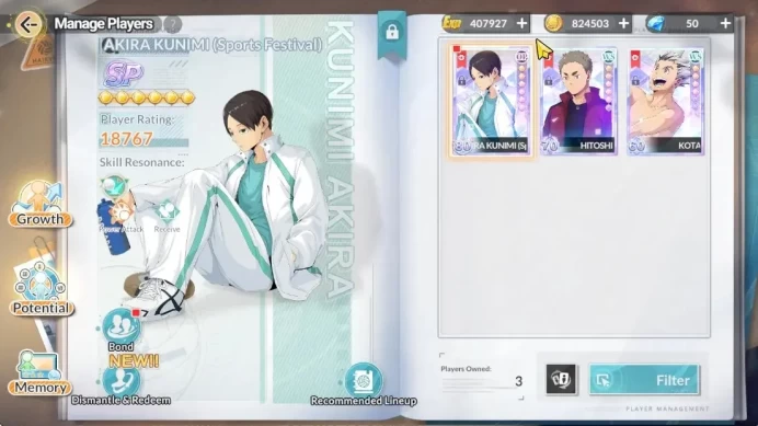 SEA|Lvl 32|3 SP (Akira Kunimi)+Memo,Ginjima,Bokuto|1 UR Oikawa|9 SSR (Iwaizumi R3,Oikawa Practice,Yaku)+Memo,Etc|Google|HFH1079