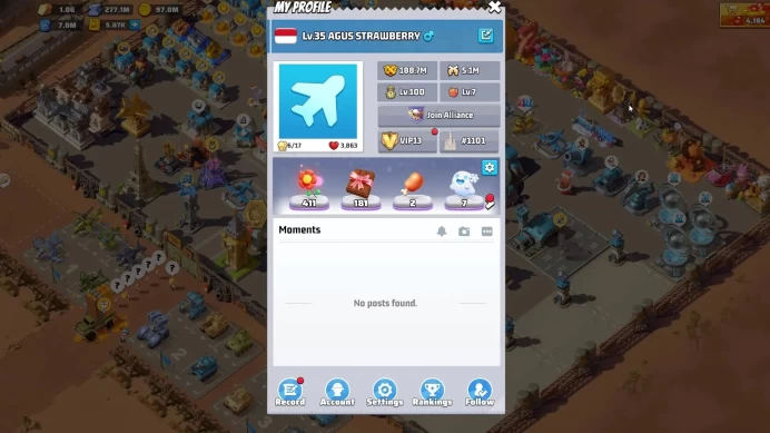 Sv 1101|Pwr 118,7M|HQ 35|Gold Bricks 5,875|VIP 13|Gorilla Lv 44|Drone Lv 155|3 Max Tech|SQ1:53M, SQ2:39.77M, SQ3:34.75M|LW771