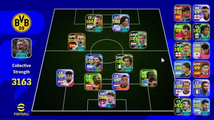 Android|Big Time Andreas Iniesta|6 Epic Andrea Pirlo,Sergio Aguero,Dennis Bergkamp|Show Time Enzo Fernandez,Etc|PES2027|EF3404
