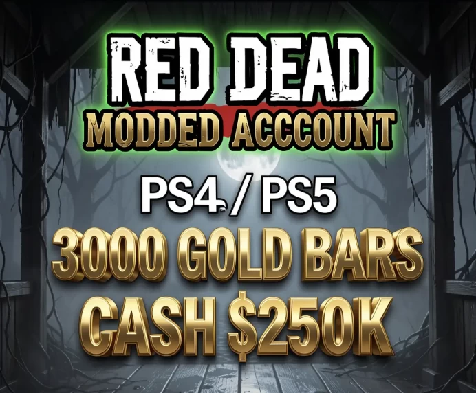 Modded Outfits + Modded horse PS4/PS5 | Red Dead Online modded |  3000 Gold Bars  $250000 Cash  Female