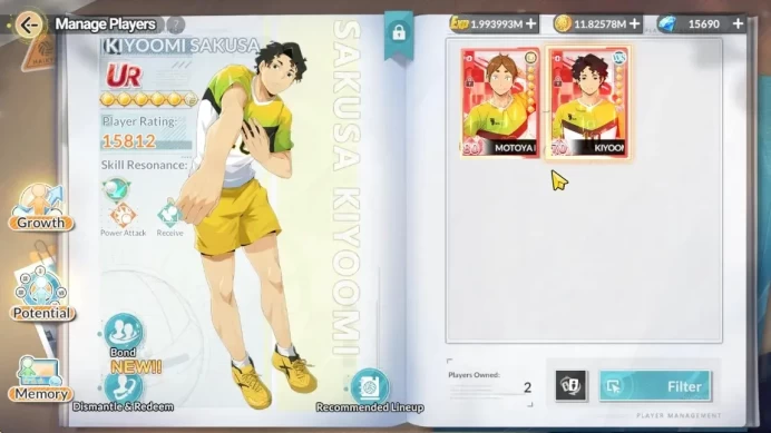 SEA|Lvl 37|15K DM|4 SP (Hoshiumi,Kuroo)+Memo,Hirugami,Ginjima|2 UR (Sakusa,Komori)|6 SSR Ryunosuke R4+Memo,Ojiro R3,Etc|HFH1086