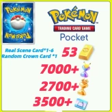 Global Server / Pokémon Gold Bricks*53 - Pack Opening Hourglass*7000- Challenge Hourglass*2700- -Real Scene Card*1-6+Random Crown Card *1/