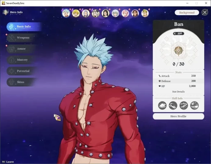 SEA | Lv 2 | 5 SSR ( Ban, Meliodas, Jericho, Drake, Guila ) | 2,7K Star Fragment | Act 1 Story |Log Netmarble|Check SS|SDO1189