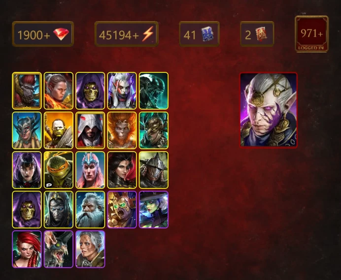 [STARTER]Galathir+Wixwell+Ukko+Ronda+Skeletor+Visix+Xenomorph+Scyl+Artak+Ezio+Wukong+Leminisi+Alice+Michelangelo+Loki+35Epics