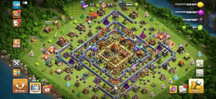 Best deal coc TH 16 | 7 equipment epic | 500 cwl medals | XP 130 | C6895