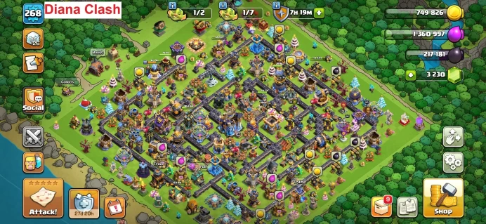 TH18-XP268-5895 Warstar-6 Max Heroes-Max Wall-60% Supercell Shop Discount-6 Max Equipment-13 Hero Skins-13K Legendary Loot-588 League Medals