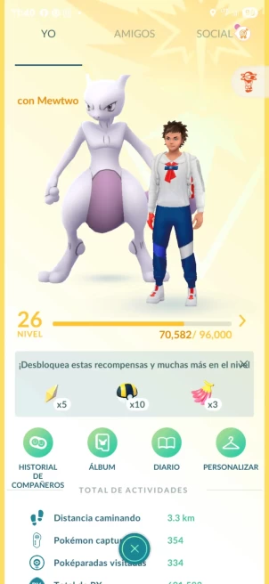 Cuenta nivel 26 con 31 legendarios, 1 shiny y 2 100%iv