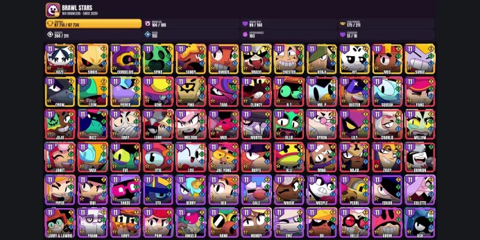 【Android/iOS】 104 BRAWLERS ✨ 13 LEGENDARY ✅ 87714 TROPHIES ⚡ SPIKE ⭐ PIERCE ✨ DRACO ✅ SANDY ⚡ KIT ⭐ AMBER ✨ LEON ✅ MEG ⚡ KENJI ⭐ CROW ✨ SURGE