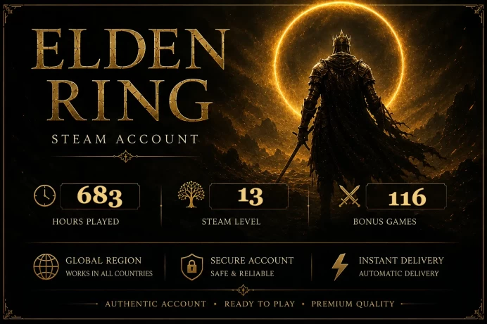 [STEAM] Elden Ring Account | 683 HOURS | 116 BONUS GAMES | STEAM LVL 13 | Global Region | Full Access | Instant Delivery