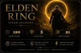 [STEAM] Elden Ring Account | 120 HOURS | 21 BONUS GAMES | STEAM LVL 5 | Global Region | Full Access | Instant Delivery