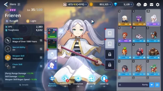 ASIA W2 Lvl 1 |Frieren Collabs|Kamael +EXWP, Andras +EXWP, Frieren +EXWP, Stark +EXWP +320 Evo Stone, Etc|Log Google|(GT1003)