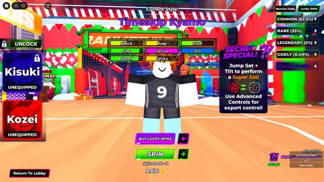 ROBLOX5901 // ACCOUNT WITH timeskip kyamo tsk kisuki 55 lucky ability without bindings and scripts