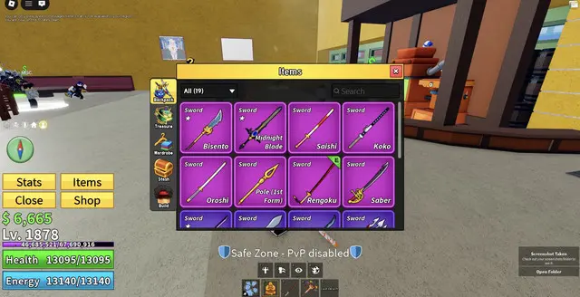 ROBLOX5963 // ACCOUNT WITH BLOX FRUITS ACCOUNT X2 MASTERY 1878 LVL + HUMAN V3 TOTAL - 2800R