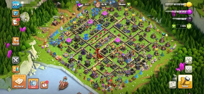 Best deal coc TH 18 | 15 equipment epic | 14 Hero skin | Xp 255 | C6935