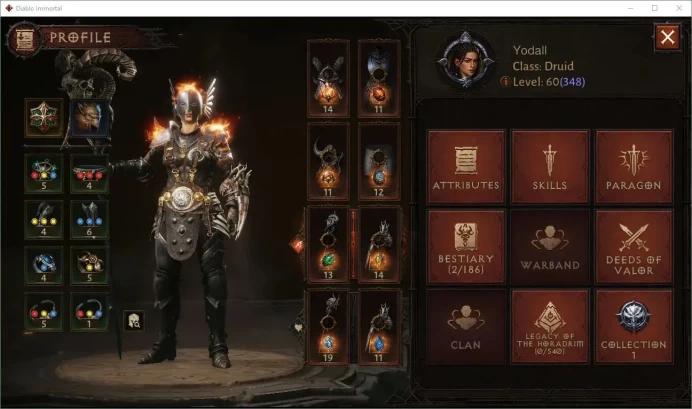 EU - Kesor | 60(348) Druid - Slinger | CR 32030 | Reso 360 | Inferno I | Varog Lv30(*1) | CC 1 | Takemail DI101B