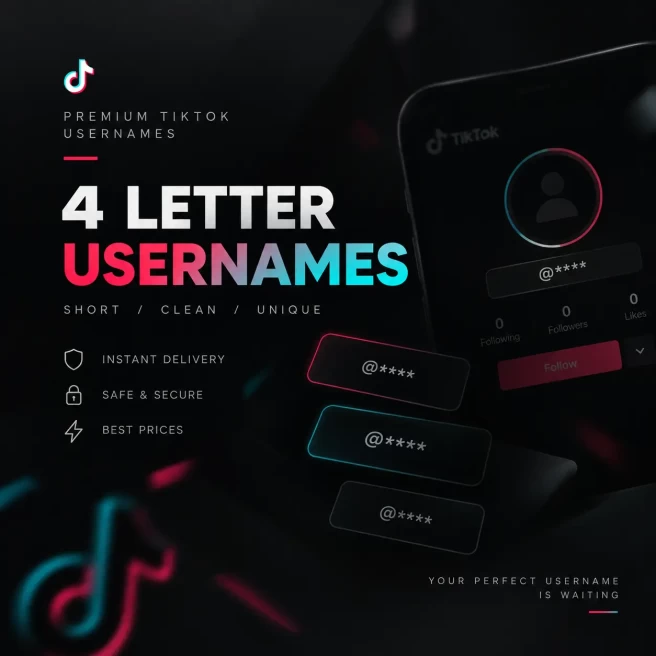 TikTok 4 Letter Username Account (Global)