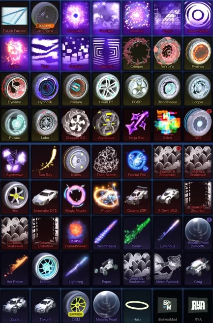 RL1092 // /9 BLACK MARKET ITEMS / 10 + EXO WHEELS / / Imperator / / Octane Zsr / / X-devil Mk2 / / Grog / / Takumi / / Zippy / /