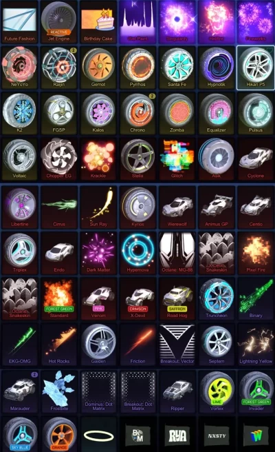 RL1094 // /8 Painted items /Werewolf /Animus Gp /Cyclone /Centio /Endo /Helfire /Zomba