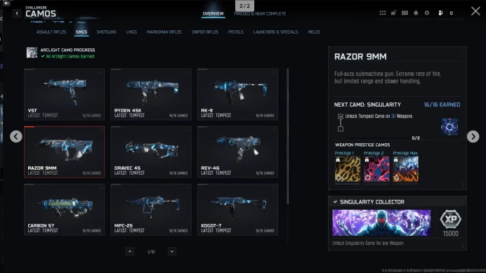 INFESTATION SINGULARITY 920 TOTAL CAMOS UNLOCK 180 UNIQUE CAMOS 14 OPERATORS HANDMADE STACKED BO7/WZ FULL ACCESS infestation