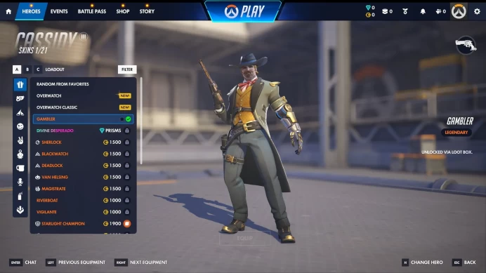 OW426 // / / Overwatch 1 licence / / Gambler Cassidy / / Comp closed / / Full Access